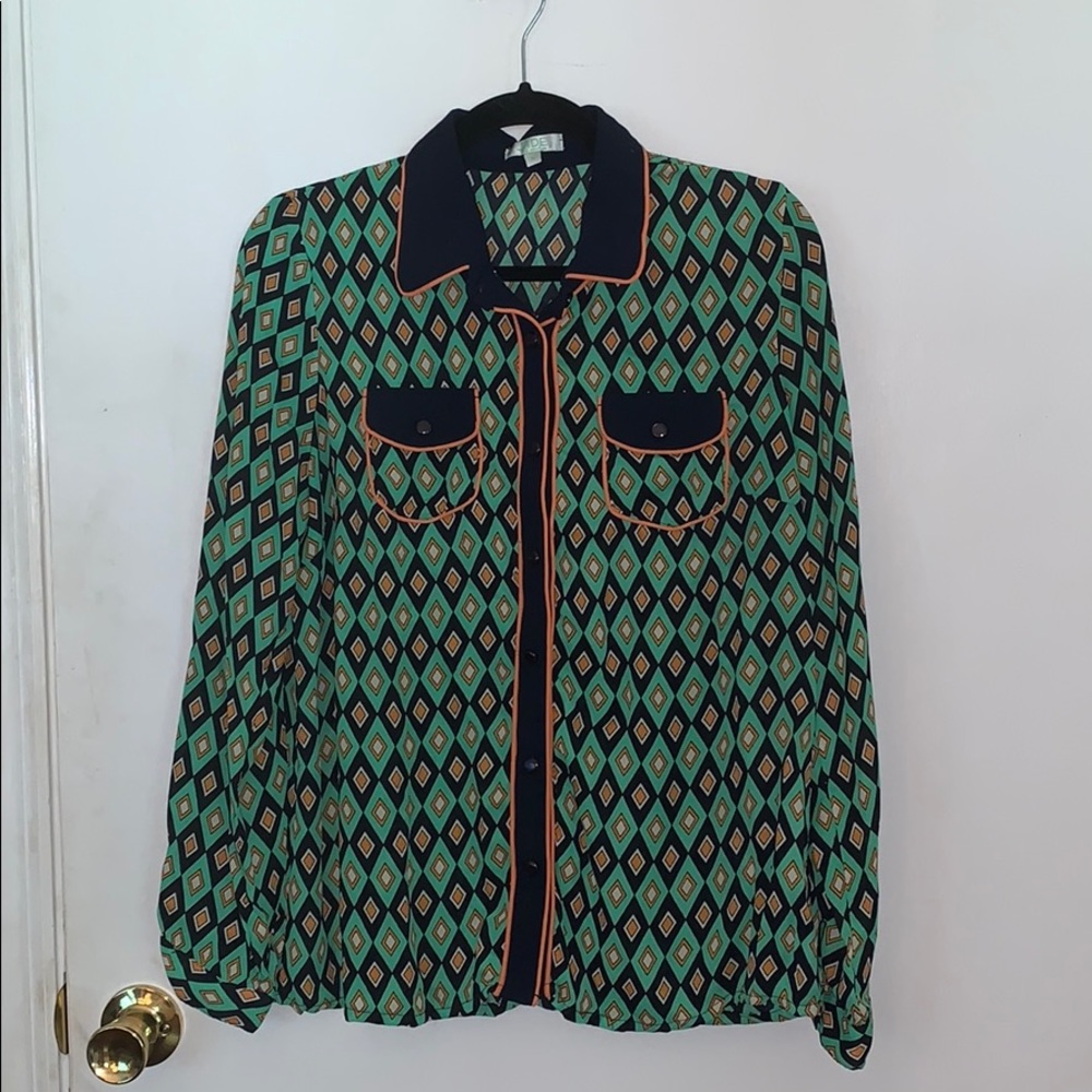 Jade patterned top